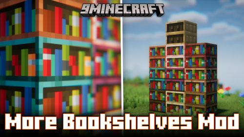 More Bookshelves Mod (1.20.1, 1.17.1) – Wood Variations For Bookshelves Thumbnail