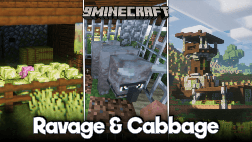 Ravage & Cabbage Mod (1.20.1, 1.19.2) – Baby Ravager, Milk & Cabbages Thumbnail