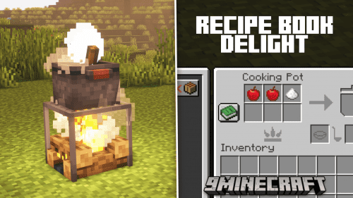 Recipe Book Delight Mod (1.20.1, 1.19.2) – Recipe Book For Cooking Pot Thumbnail