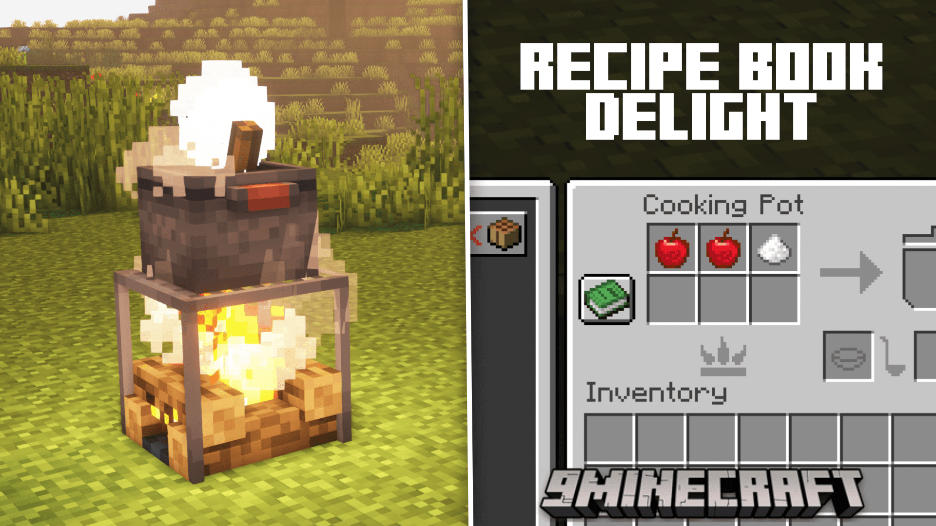 Recipe Book Delight Mod (1.20.1, 1.19.2) - Recipe Book For Cooking Pot 1