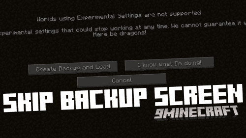 Maxthetomas Skip Backup Screen Mod (1.20.4, 1.19.4) – Removes The Backup Screen On World Load Thumbnail