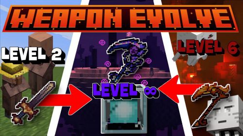 Weapon Evolution Addon (1.20) – MCPE/Bedrock Mod Thumbnail