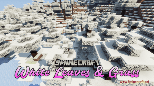 White Leaves & Grass Resource Pack (1.20.6, 1.20.1) – Texture Pack Thumbnail