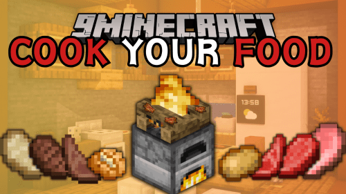 Cook Your Food Mod (1.21, 1.20.1) – Deals More Negative Effect from Eating Raw Food Thumbnail