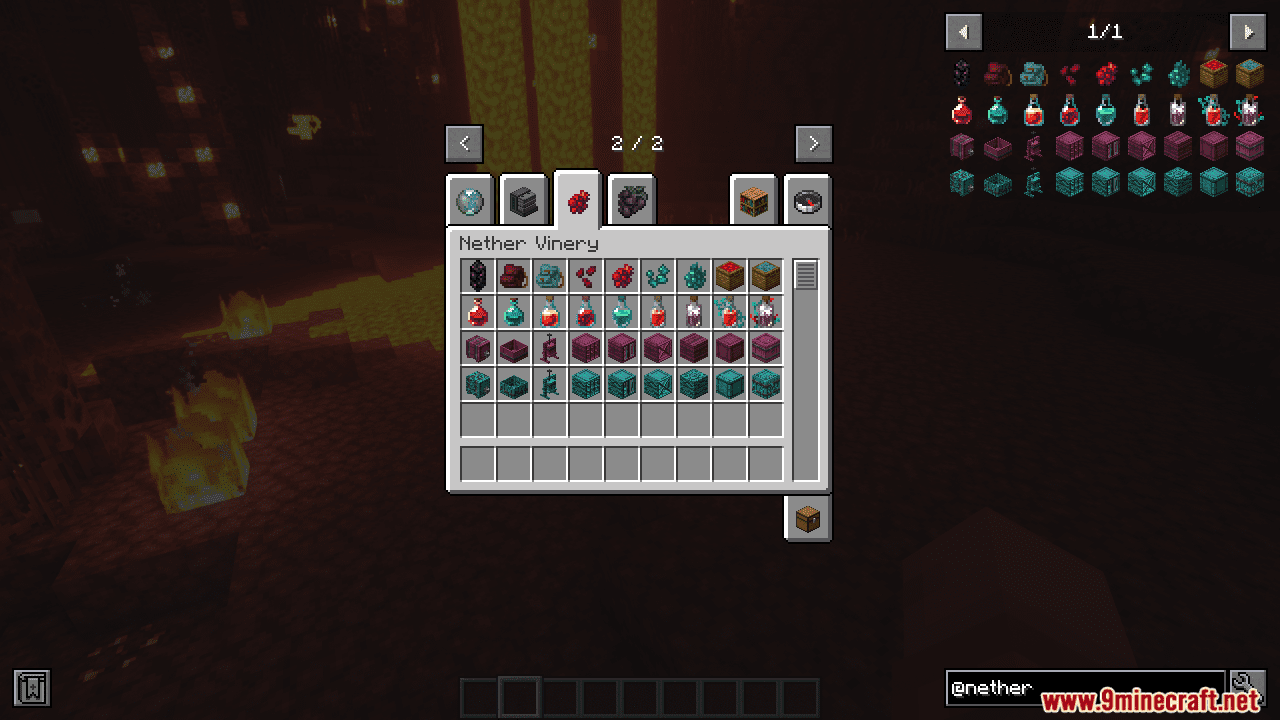 Nether Vinery Mod (1.20.1, 1.19.2) - World of Infernal Wines 2