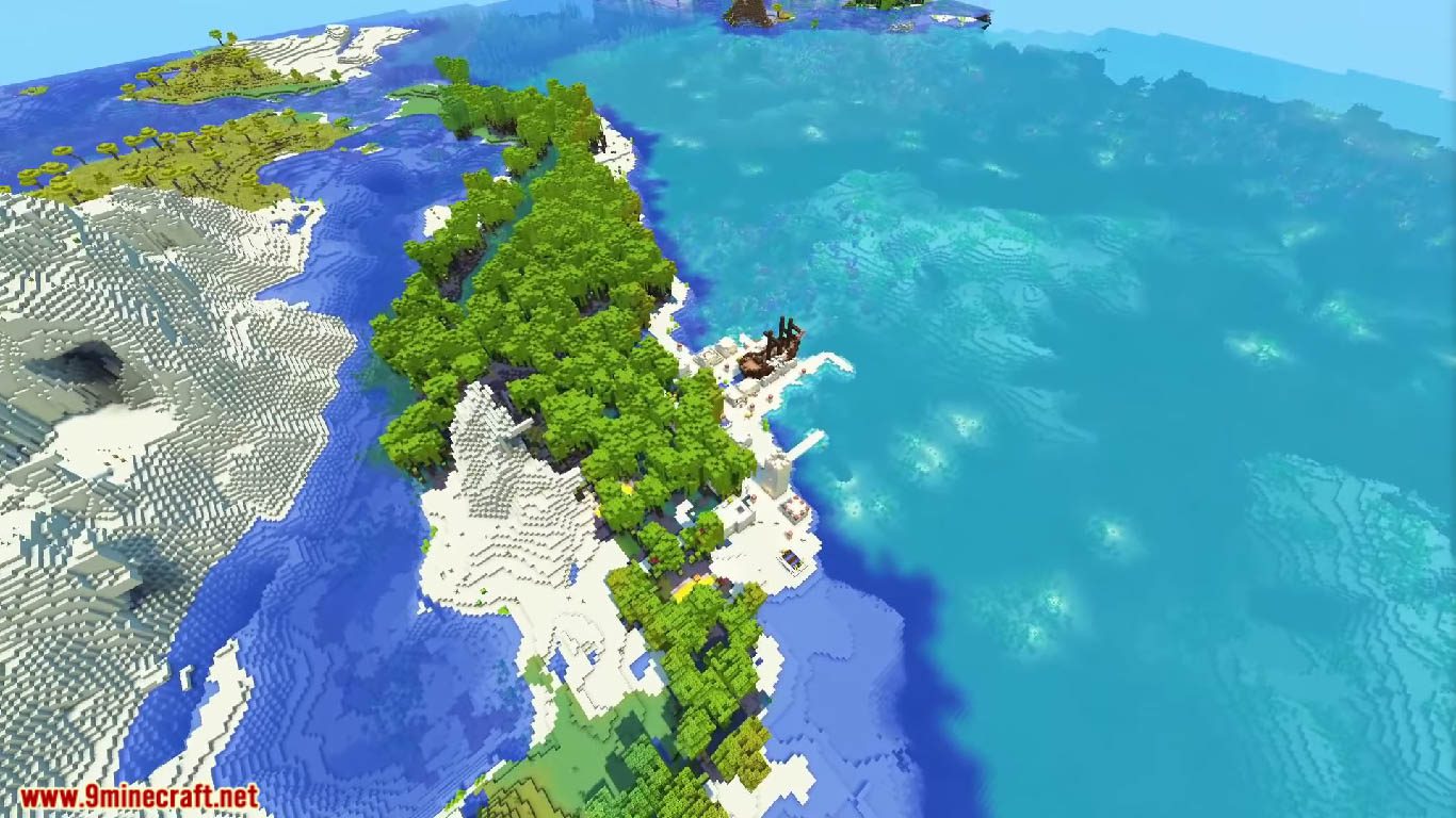 Best Minecraft Seeds With Island Village Ever (1.20.6, 1.20.1) - Java/Bedrock Edition 4