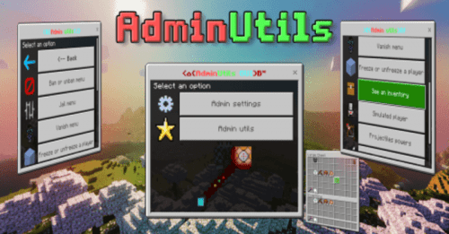 Admin Utils Addon (1.21, 1.20) – MCPE/Bedrock Mod Thumbnail