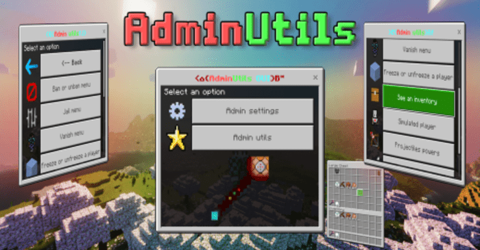 Admin Utils Addon (1.20) - MCPE/Bedrock Mod 1