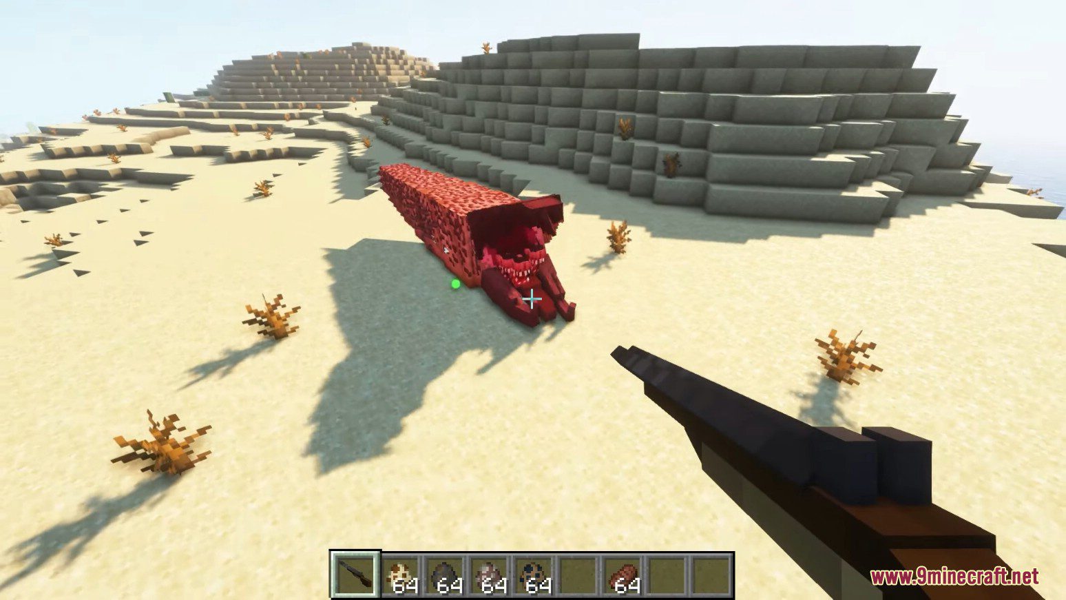 Aftershock Mod (1.20.1) - Horror Desert Monster from The Movie Tremors 8