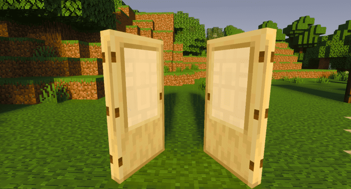 Animated Vanilla Doors Addon (1.20) - MCPE/Bedrock Mod 5