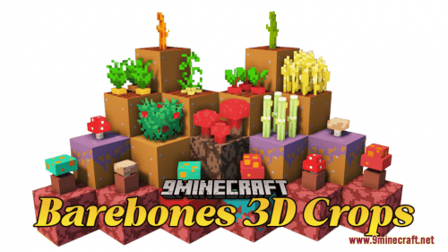 Barebones 3D Crops Resource Pack (1.20.6, 1.20.1) – Texture Pack Thumbnail