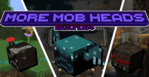 More Mob Heads Addon (1.20) – MCPE/Bedrock Mod Thumbnail