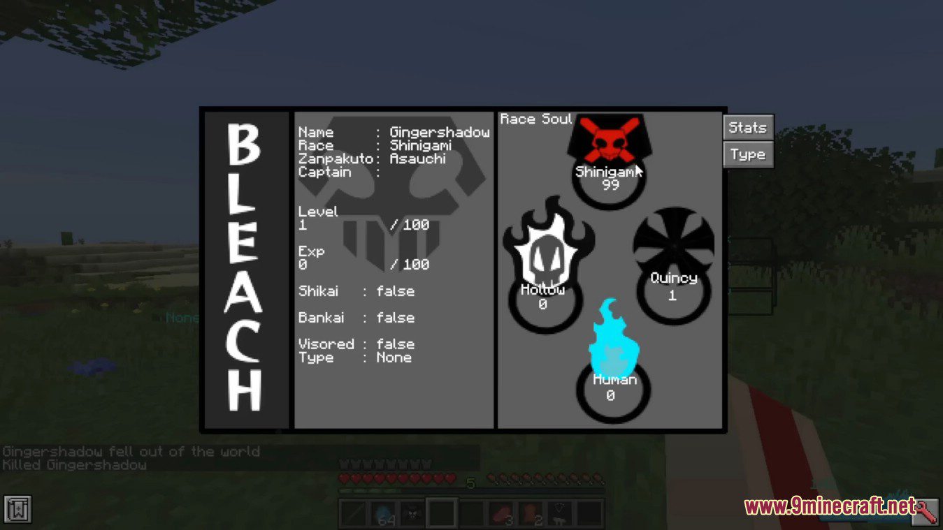 Bleach Awaken Mod (1.16.5) - Anime Bleach, Fighting Hollow 6