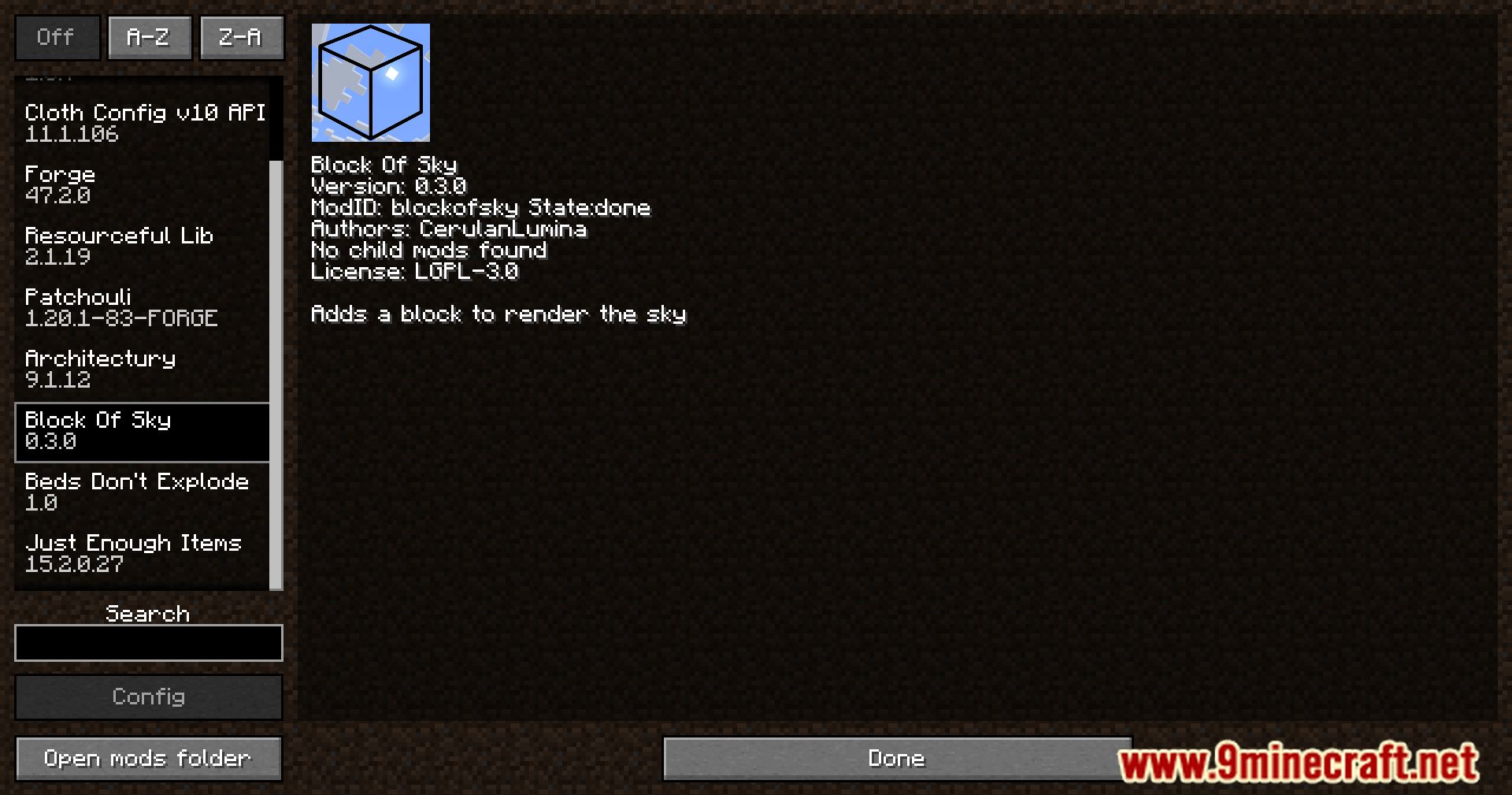 Block Of Sky Mod (1.20.1, 1.19.2) - A Glimpse Into Minecraft's Skies 2