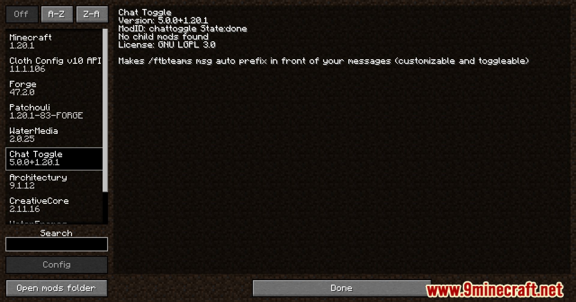 Chat Toggle Mod (1.21.1, 1.20.1) - Enhancing FTBTeams Chat 2