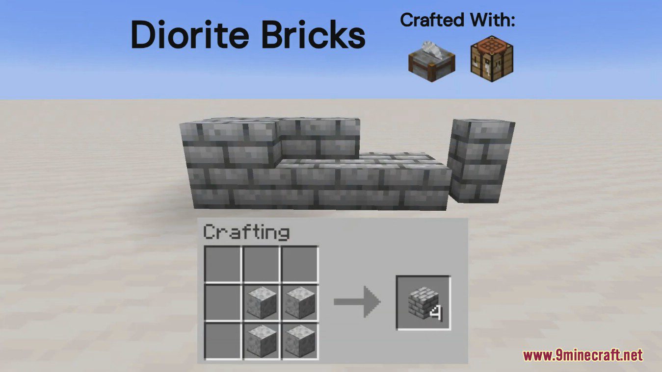 Chiseled Bricks and Tiles Mod (1.20.1) - Variation of Vanilla Stone Blocks 11