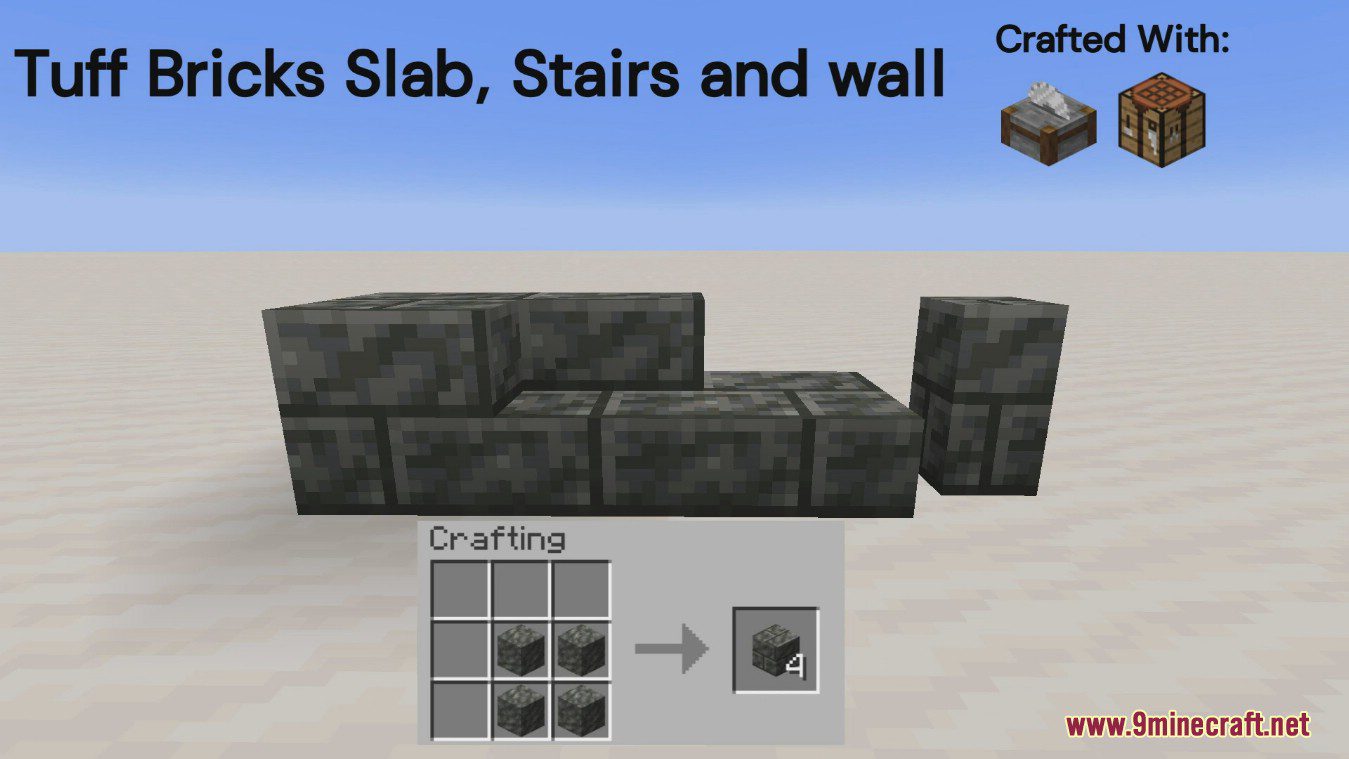 Chiseled Bricks and Tiles Mod (1.20.1) - Variation of Vanilla Stone Blocks 4