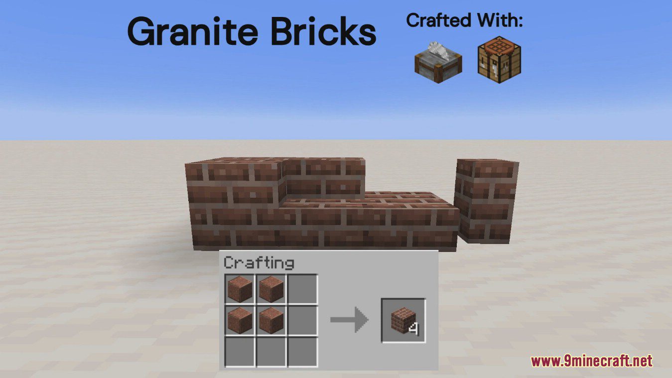 Chiseled Bricks and Tiles Mod (1.20.1) - Variation of Vanilla Stone Blocks 10