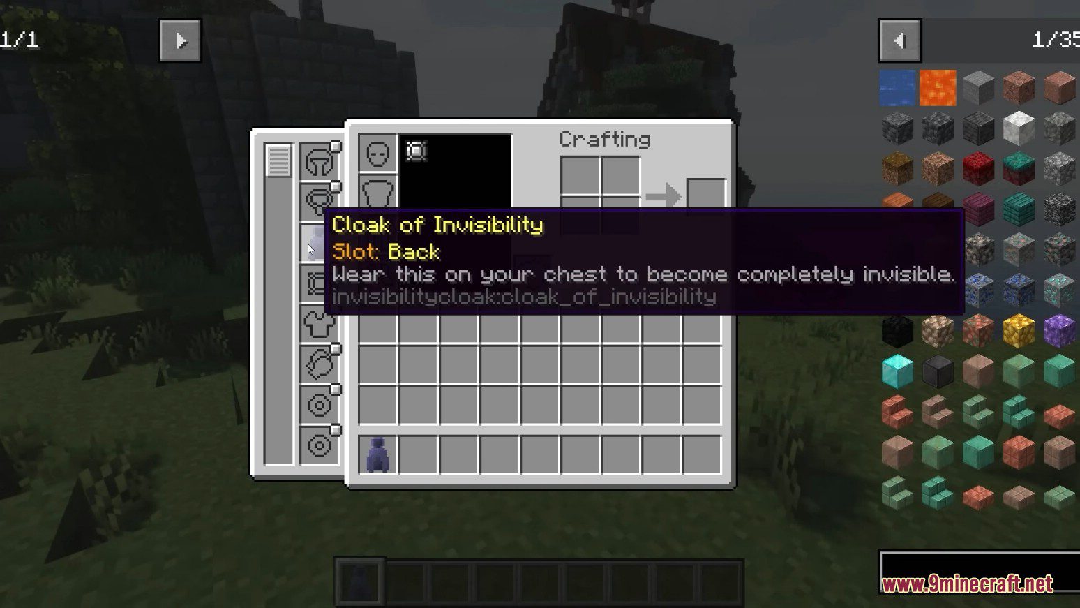 Cloak of Invisibility Mod (1.19.2, 1.18.2) - Deathly Hallows 5