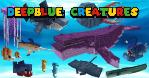 DeepBlue: Creatures Addon (1.20, 1.19) – MCPE/Bedrock Mod Thumbnail