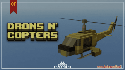 Drons n’ Copters Resource Pack (1.20.6, 1.20.1) – Texture Pack Thumbnail