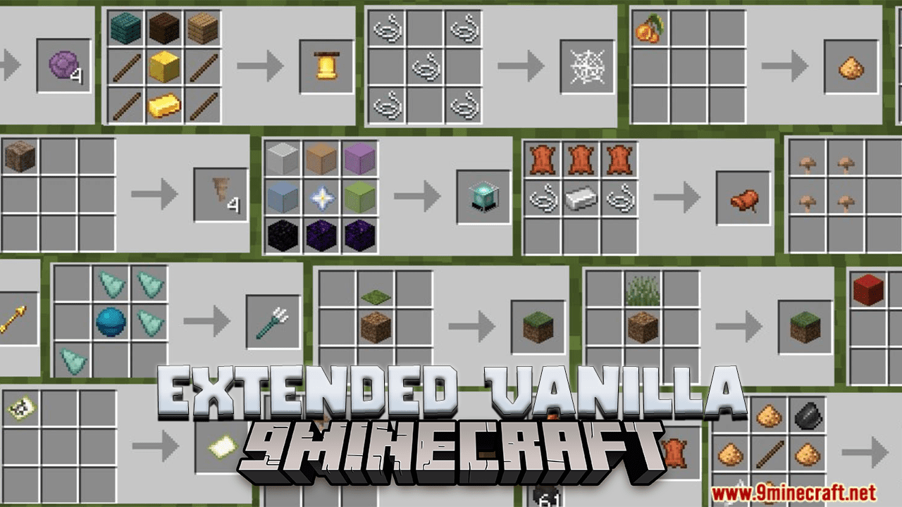 Extended Vanilla Data Pack (1.20.4, 1.19.4) - More Recipes For Vanilla! 1