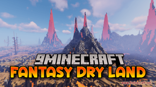 Fantasy Dry Land Map (1.20.4, 1.19.4) – Volcano Like Landscape Thumbnail