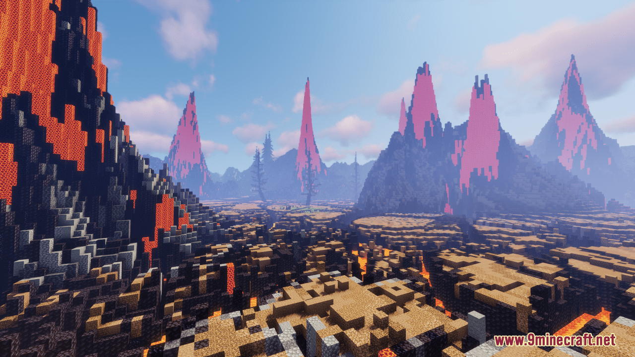 Fantasy Dry Land Map (1.21.1, 1.20.1) - Volcano Like Landscape 11