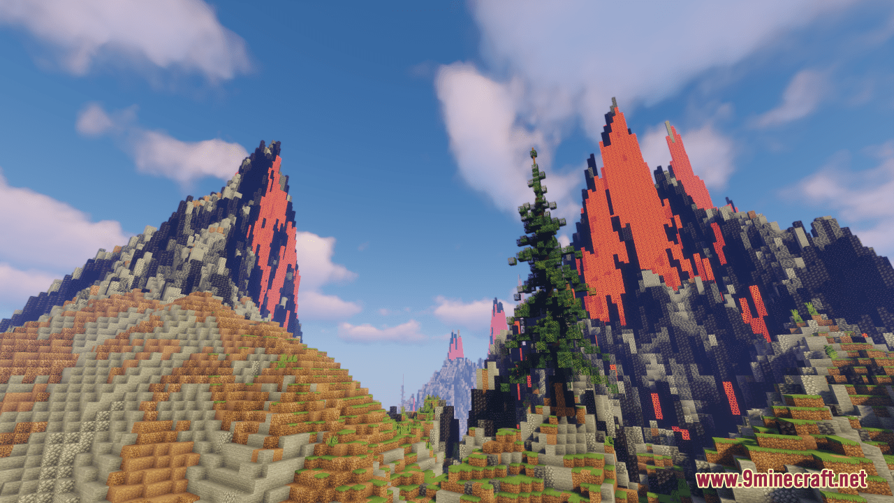 Fantasy Dry Land Map (1.21.1, 1.20.1) - Volcano Like Landscape 4