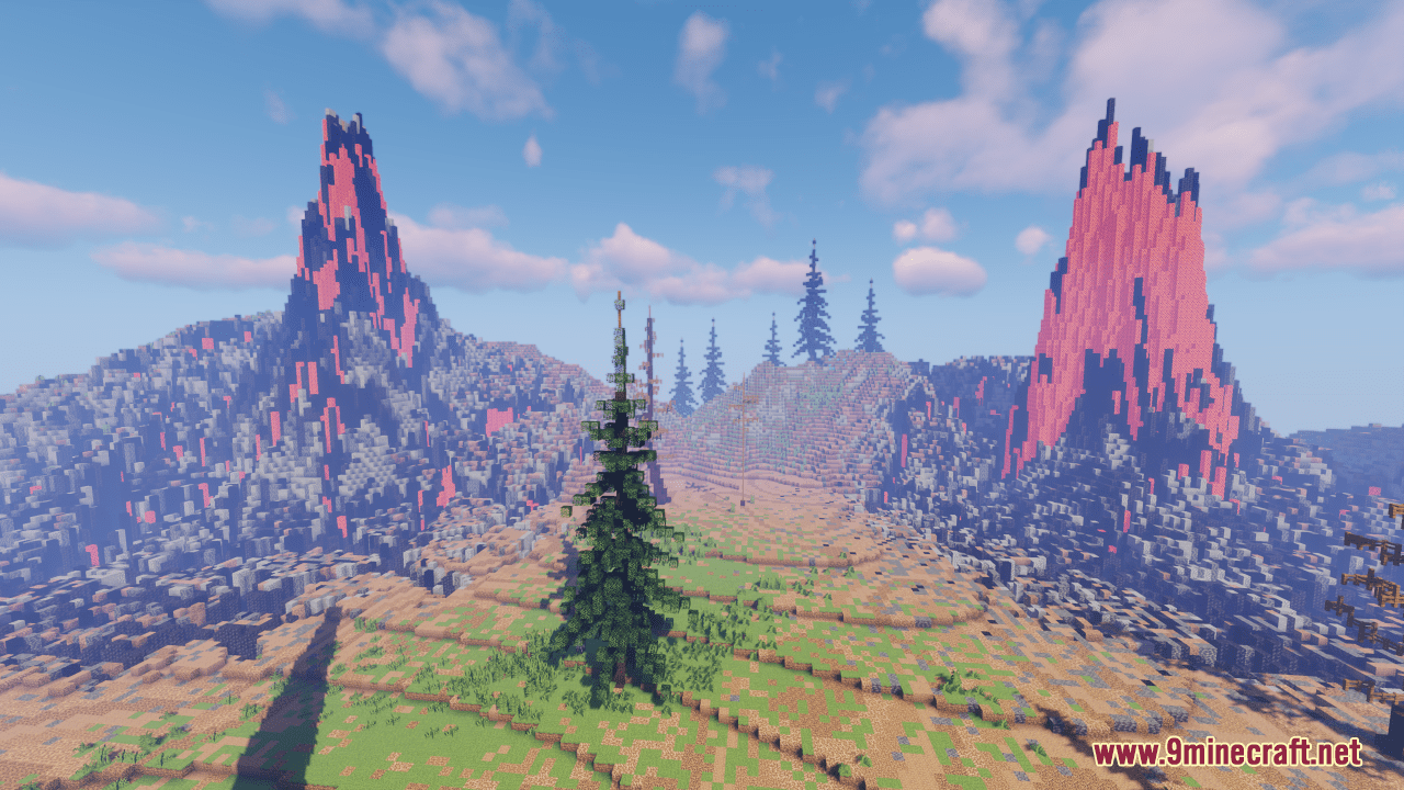 Fantasy Dry Land Map (1.21.1, 1.20.1) - Volcano Like Landscape 7