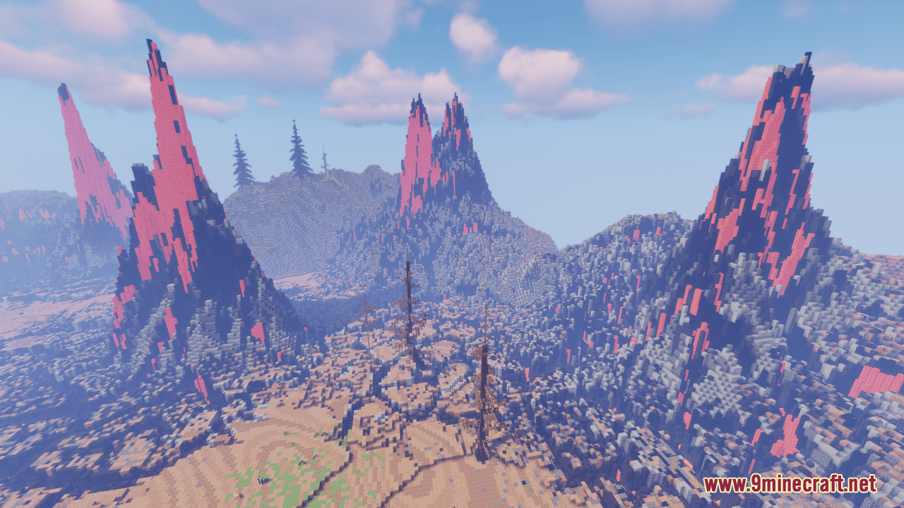 Fantasy Dry Land Map (1.21.1, 1.20.1) - Volcano Like Landscape 10