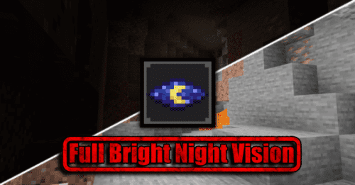 Full Bright Night Vision Pack (1.20) – MCPE/Bedrock Thumbnail