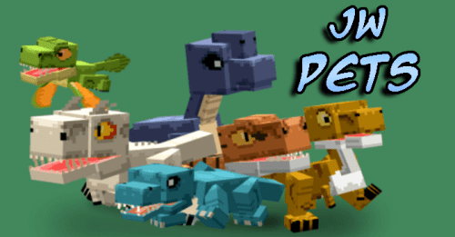 Jurassic World Pets Addon (1.20, 1.19) – MCPE/Bedrock Mod Thumbnail