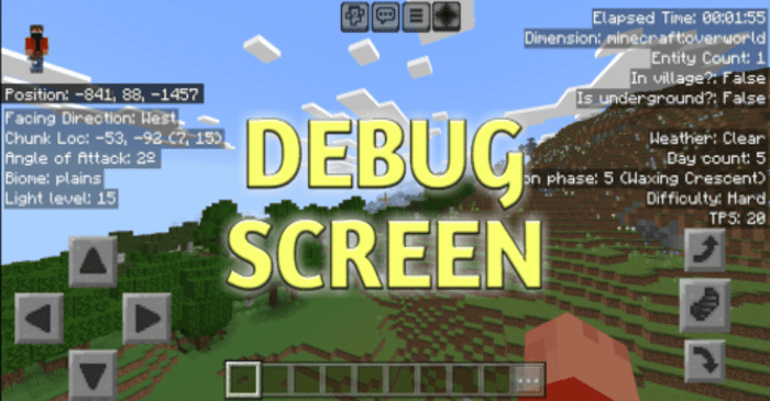MCBE Debug Screen Addon (1.20) - Exclusive Feature of Java Edition 1