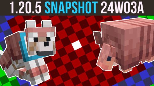 Minecraft 1.20.5 Snapshot 24w03a – Armadillo, Enchanting Update Thumbnail