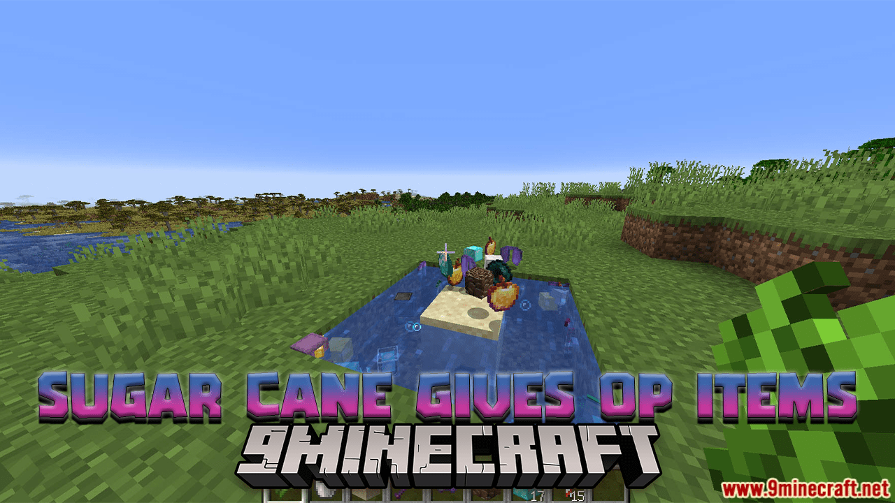 Minecraft But Sugarcanes Gives OP Items Data Pack (1.19.4) 1