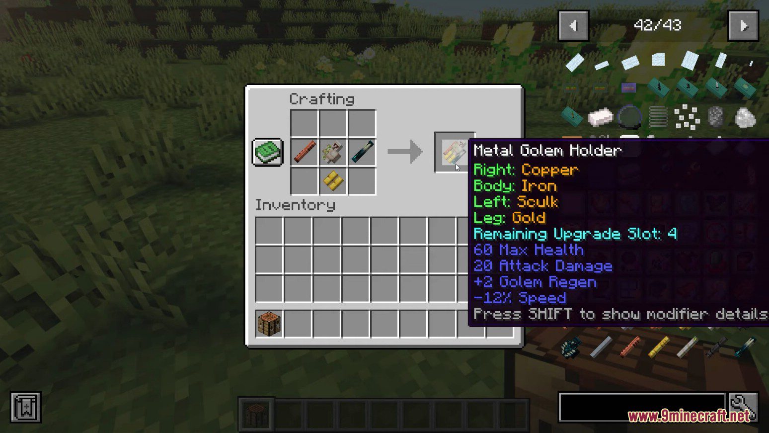 Modular Golems Mod (1.21.1, 1.20.1) - Tinker Style Modularized Metal Golems 7