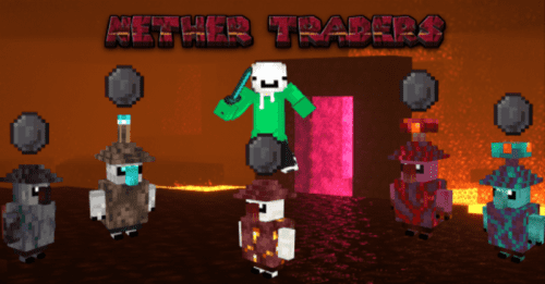 Nether Traders Addon (1.20, 1.19) – MCPE/Bedrock Mod Thumbnail