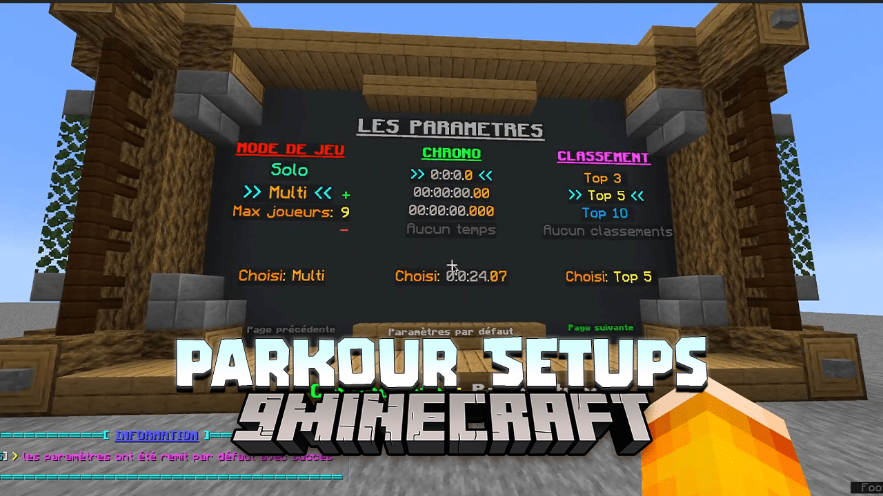 Parkour Setups Data Pack (1.20.4, 1.19.4) - Conquer Gravity with Parkour Setup! 1