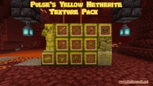 Pulse’s Yellow Netherite Resource Pack (1.20.6, 1.20.1) – Texture Pack Thumbnail