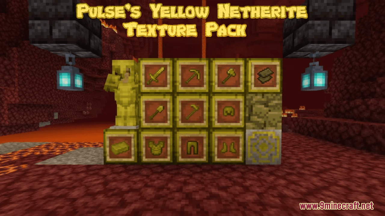 Pulse's Yellow Netherite Resource Pack (1.20.6, 1.20.1) - Texture Pack 1