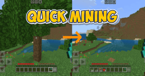 Quick Mining Addon (1.21, 1.20) – MCPE/Bedrock Mod Thumbnail