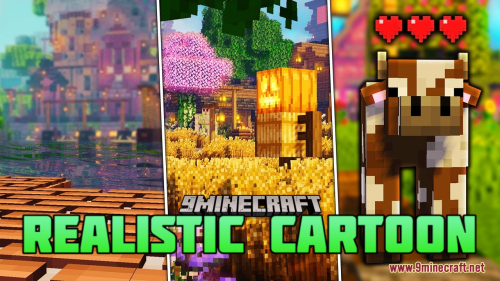 Realistic Cartoon Resource Pack (1.20.6, 1.20.1) – Texture Pack Thumbnail