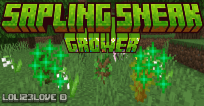 Sapling Sneak Grower Addon (1.20, 1.19) - MCPE/Bedrock Mod 1