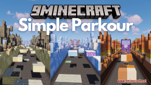 Simple Parkour Map (1.21.1, 1.20.1) – Colorful Jumps Thumbnail