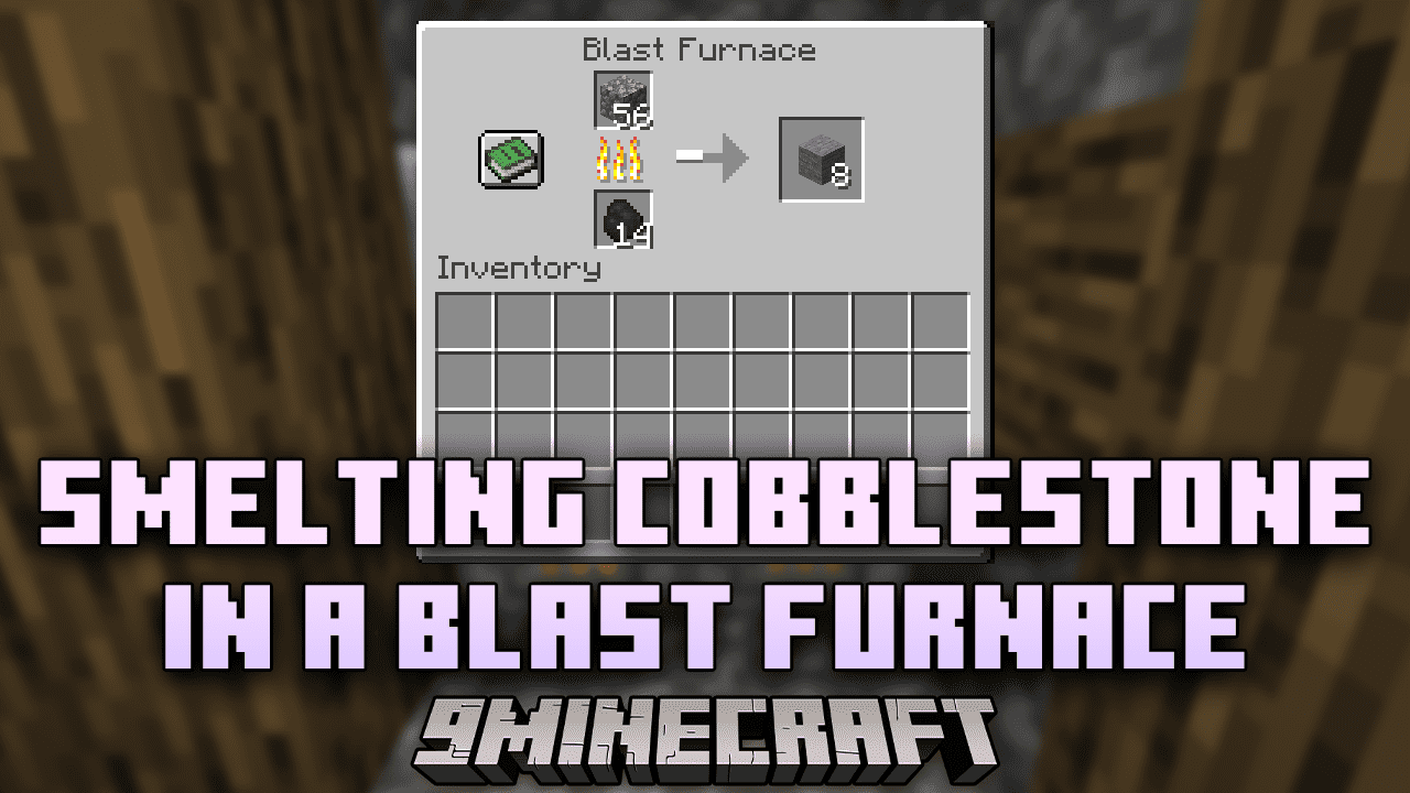 Smelting Cobblestone In A Blast Furnace Mod (1.20.4, 1.19.4) - Efficiency Boost, Accelerate Smelting 1