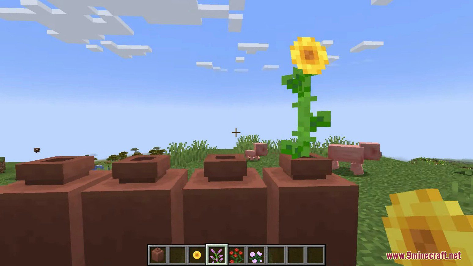 Tall Flower Pots Mod (1.21.1, 1.20.1) - Plant Tall Flowers in Decorated Pots 3