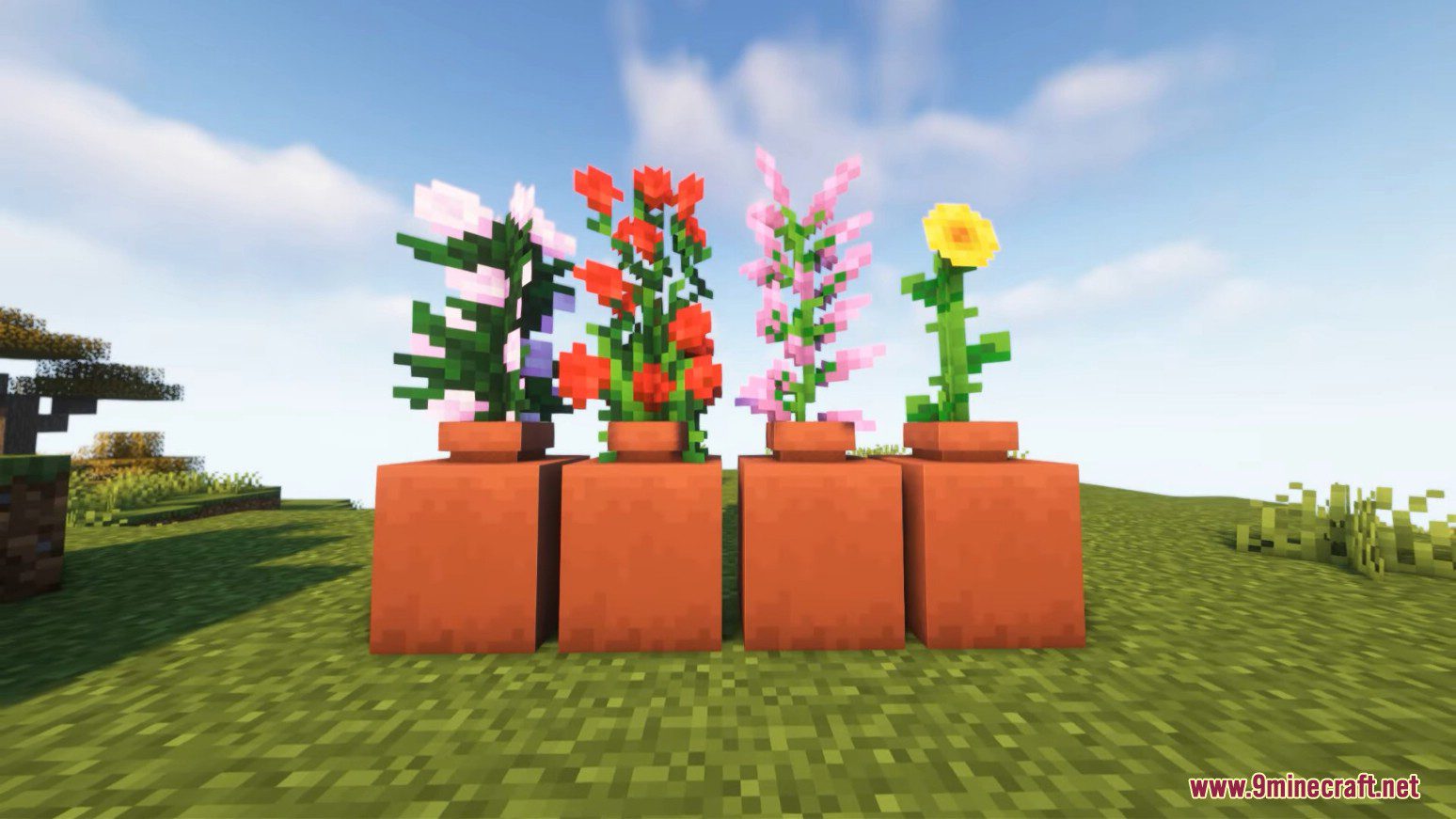 Tall Flower Pots Mod (1.21.1, 1.20.1) - Plant Tall Flowers in Decorated Pots 4