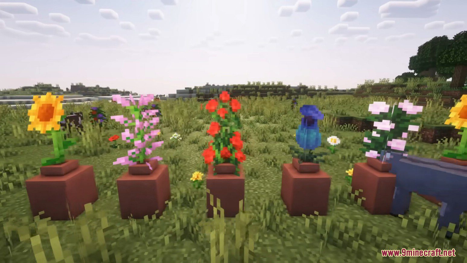 Tall Flower Pots Mod (1.21.1, 1.20.1) - Plant Tall Flowers in Decorated Pots 7