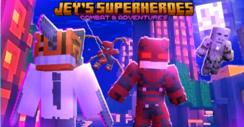 Jey’s Superheroes Addon (1.20) – MCPE/Bedrock Mod Thumbnail